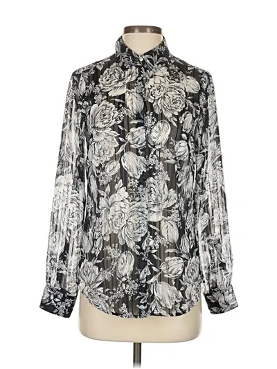 Pre-owned Ann Taylor Long Sleeve Blouse In Black