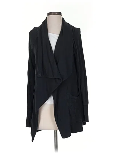 Pre-owned Athleta Cardigan Sweater In Black
