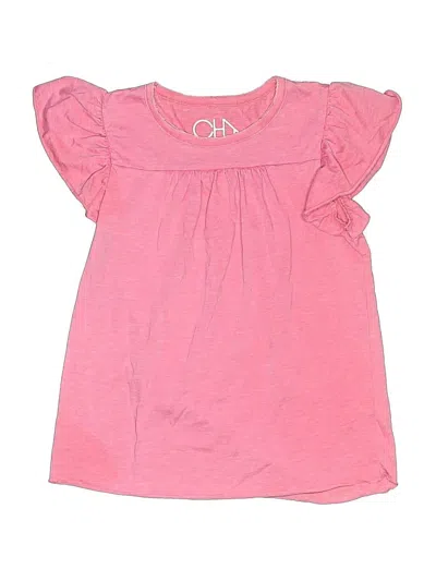 Pre-owned Chaser Kids' Short Sleeve Blouse In Pink