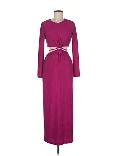 Pre-owned ml Monique Lhuillier Casual Dress In Burgundy