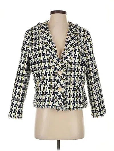 Pre-owned Ann Taylor Blazer Jacket In White