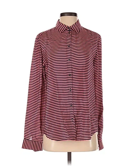Pre-owned Banana Republic Factory Store Long Sleeve Blouse In Burgundy