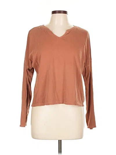 Pre-owned Wild Fable Long Sleeve T-shirt In Brown