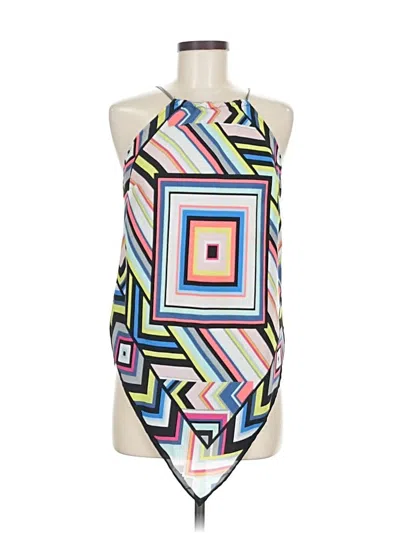 Pre-owned Xoxo Sleeveless Top White Halter Neckline Tops