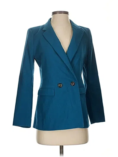 Pre-owned Ann Taylor Blazer Jacket In Blue