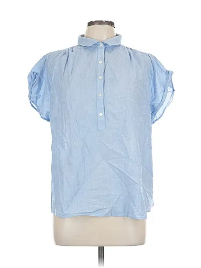 Pre-owned Gap Short Sleeve Blouse In Blue