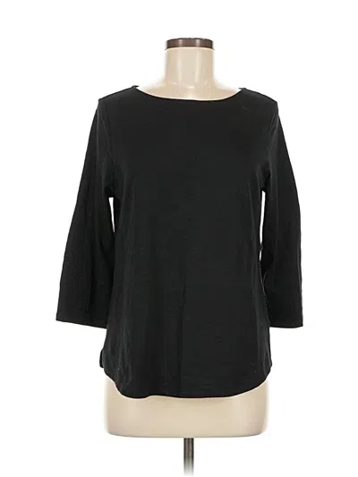 Pre-owned Chico's 3/4 Sleeve T-shirt In Black