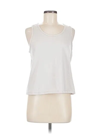 Pre-owned Athleta Sleeveless T-shirt In White