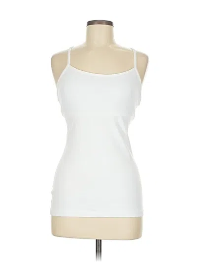 Pre-owned Lululemon Athletica Tank Top White Halter Neckline Tops