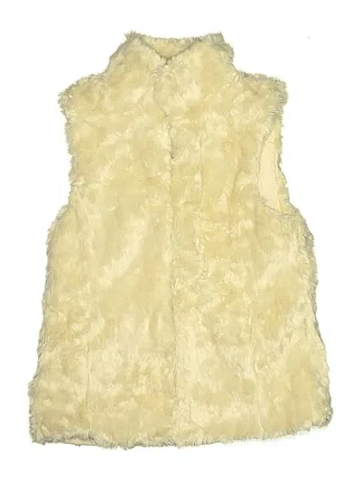 Pre-owned Zara Kids' Faux Fur Vest In White