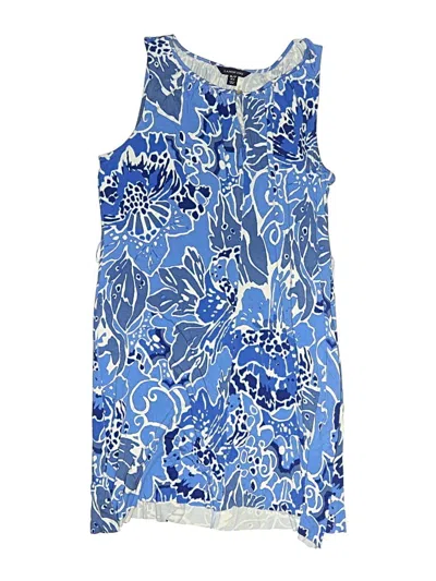 Pre-owned Lands' End Kids'  Dress In Blue