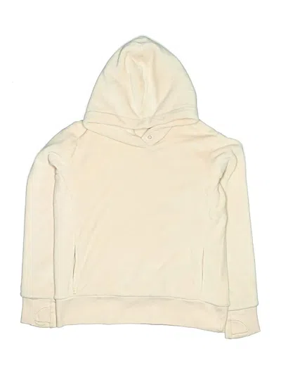 Pre-owned Athleta Girl Kids' Pullover Hoodie In White