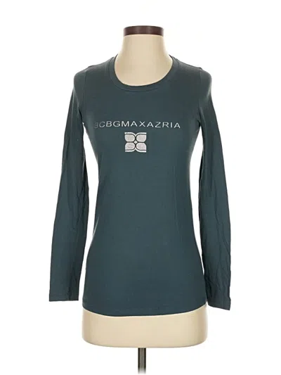 Pre-owned Bcbgmaxazria Long Sleeve T-shirt In Blue