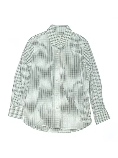 Pre-owned Gap Kids' Long Sleeve Button Down Shirt In Green