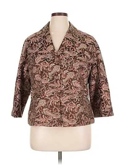 Pre-owned Nine West Blazer Jacket In Brown