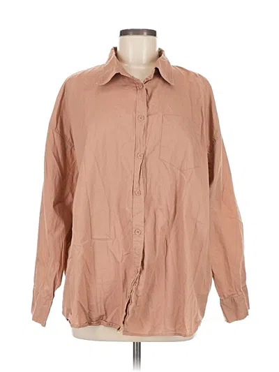 Pre-owned Cotton On Long Sleeve Button Down Shirt In Brown