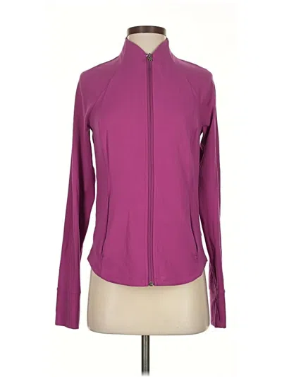 Pre-owned Athleta Track Jacket In Purple