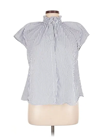 Pre-owned Pomander Place Short Sleeve Blouse In Blue