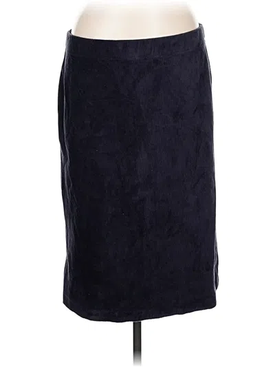 Pre-owned Lands' End Formal Skirt In Blue