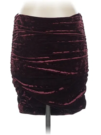 Pre-owned Free People Casual Skirt In Burgundy