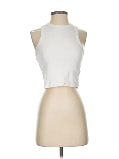 Pre-owned Maeve By Anthropologie Tank Top White Halter Neckline Tops