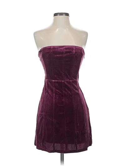 Pre-owned La Hearts Cocktail Dress In Burgundy