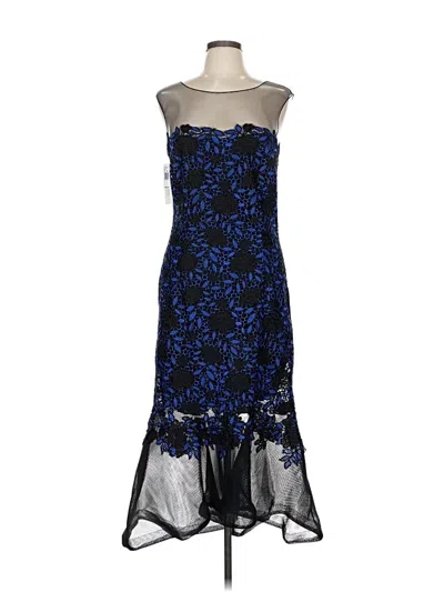 Pre-owned Teri Jon Cocktail Dress In Blue