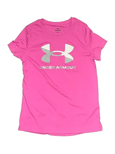 Pre-owned Under Armour Kids' Short Sleeve T-shirt In Pink