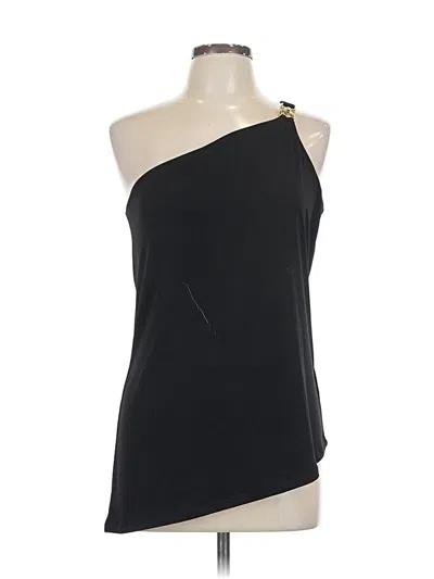 Pre-owned Michael Michael Kors Sleeveless Top Black One Shoulder Neckline Tops