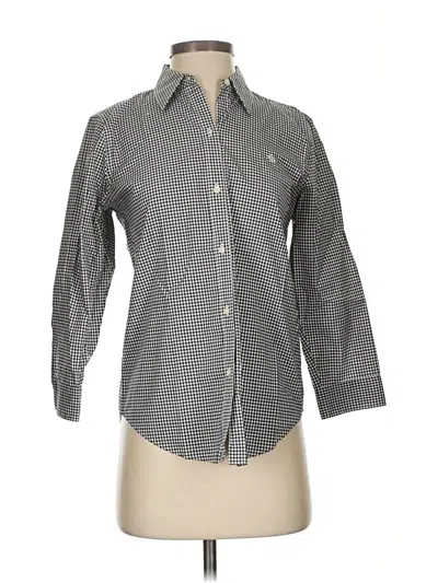 Pre-owned Polo Ralph Lauren 3/4 Sleeve Button Down Shirt In Gray