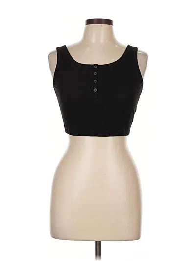 Pre-owned Uniqlo Tank Top Black Strapless Neckline Tops