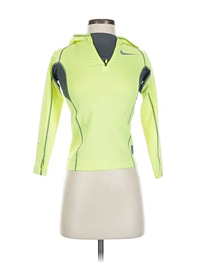 Pre-owned Nike Long Sleeve Top Green Cowl Neck Tops