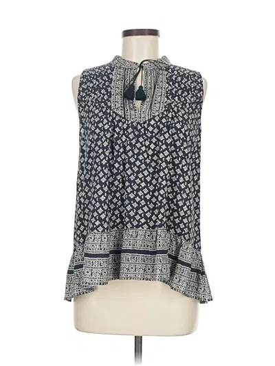 Pre-owned Sea New York Sleeveless Silk Top Blue Halter Neckline Tops