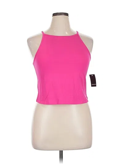 Pre-owned Torrid Sleeveless Top Pink High Neck Tops