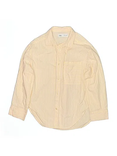 Pre-owned Zara Kids' Long Sleeve Button Down Shirt In Yellow