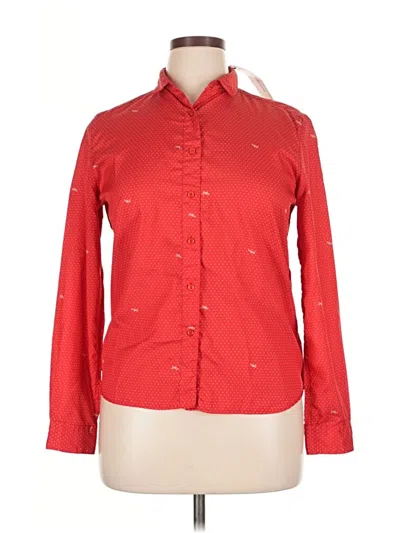 Pre-owned Diane Von Furstenberg Long Sleeve Blouse In Red