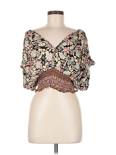 Pre-owned Rachel Zoe 3/4 Sleeve Blouse In Black