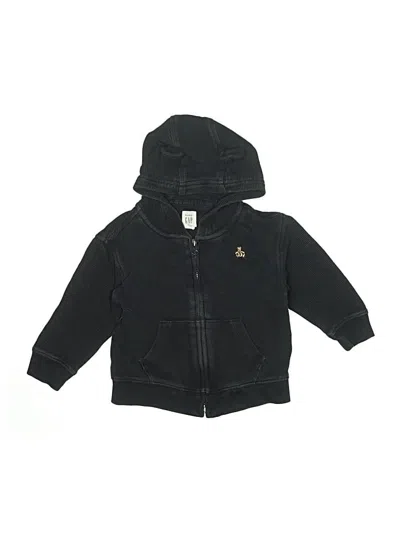 Pre-owned Baby Gap Kids' Zip Up Hoodie In Black