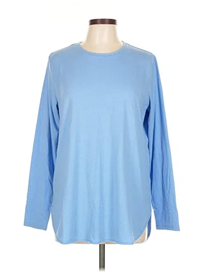 Pre-owned Lands' End Long Sleeve T-shirt In Blue