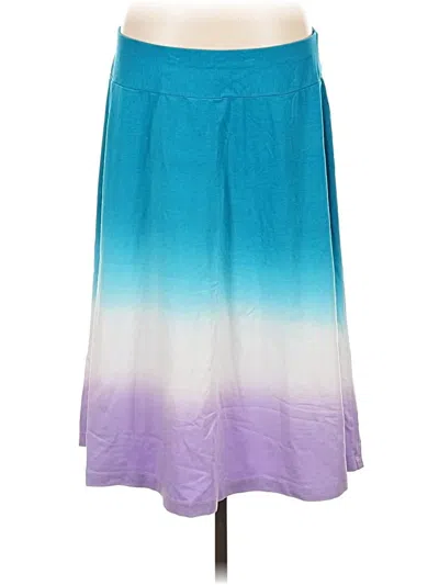 Pre-owned Lands' End Casual Skirt In Blue