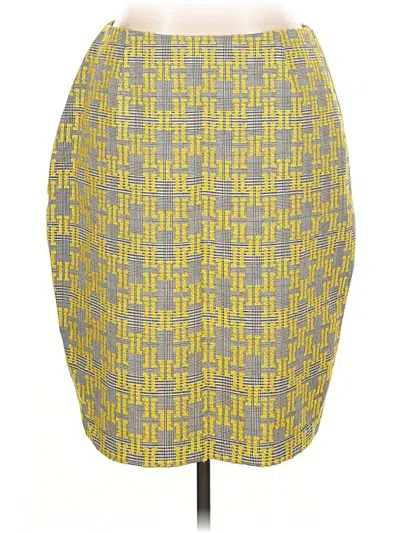 Pre-owned Kasper Casual Skirt In Yellow