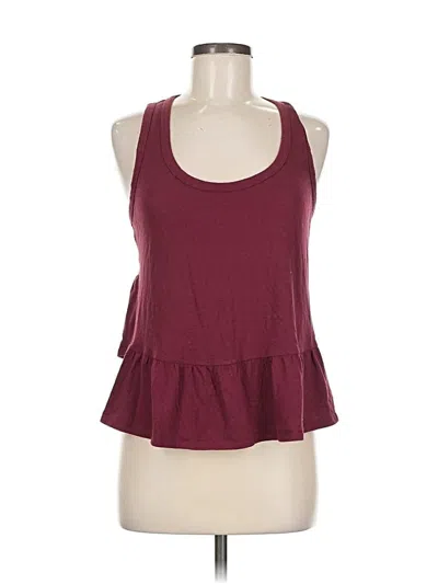 Pre-owned Abercrombie & Fitch Tank Top Burgundy Halter Neckline Tops