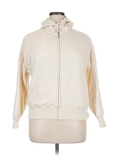 Pre-owned Uniqlo Zip Up Hoodie In White