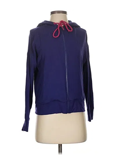 Pre-owned Terez Zip Up Hoodie In Blue