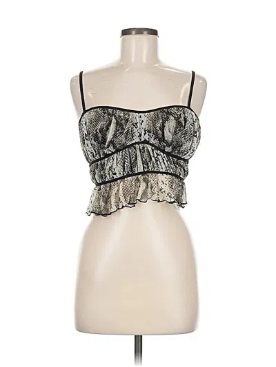 Pre-owned Urban Outfitters Sleeveless Top Silver Strapless Neckline Tops