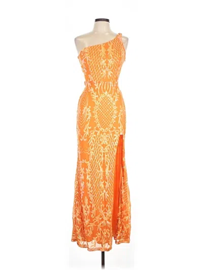 City Triangles Cocktail Dress In Orange