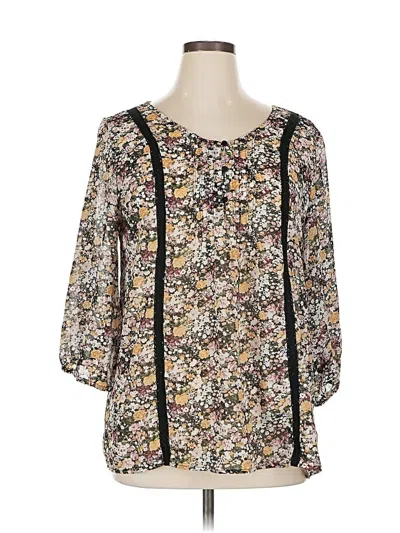 Pre-owned Suzanne Betro 3/4 Sleeve Blouse In White