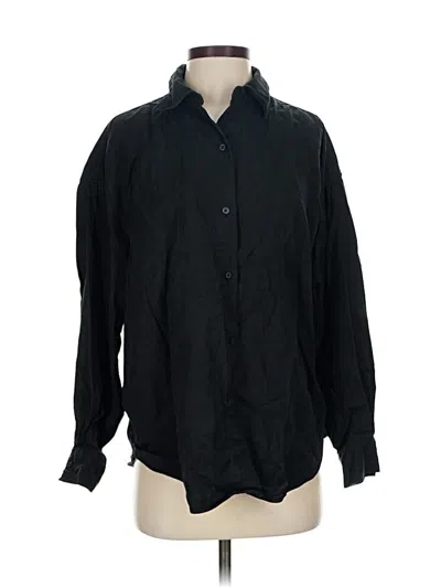 Pre-owned Everlane Long Sleeve Button Down Shirt In Black