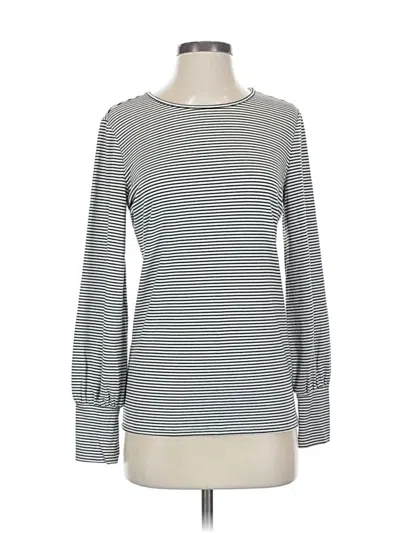 Pre-owned Ann Taylor Long Sleeve T-shirt In Gray