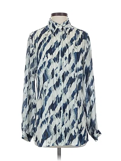 Pre-owned Cabi Long Sleeve Blouse In Blue